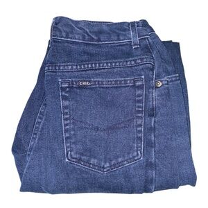 Chic High Rise Straight Leg Mom Jeans Wash 12 Tall (B)